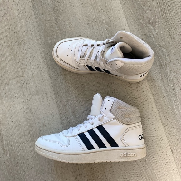 Adidas Hoops 2.0 Mid J 'White Legend Ink' Shoes‎ - Picture 4 of 8